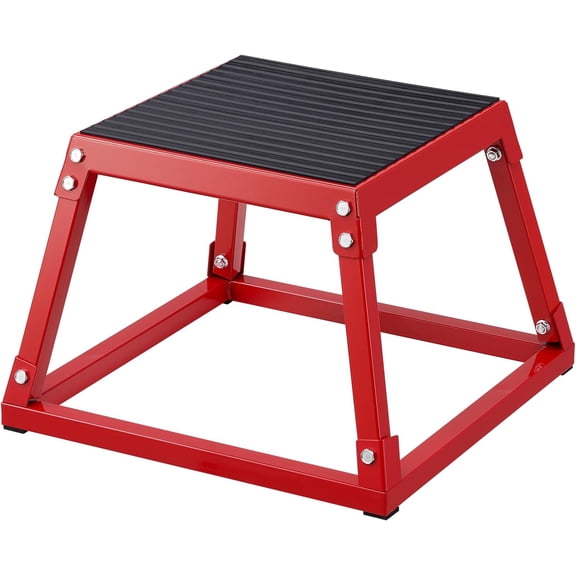 Plyometric Jump Box, 18 Inch Plyo Box, Steel Plyometric Platform and Jumping Agility Box, Anti-Slip Fitness Exercise Step Up Box for Home Gym Training, Conditioning Strength Training