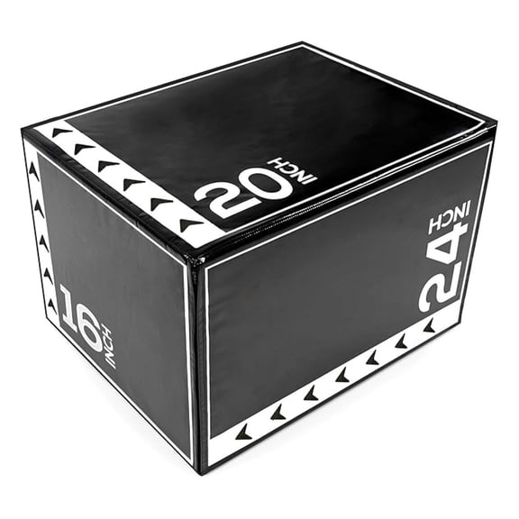 Plyometric Jump Box 3-in-1 – Foam Plyo Box for Fitness, HIIT, Strength Training – Adjustable 16/20/24 inch – Non-Slip, Lightweight & Portable