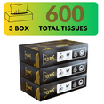 thumbnail image 1 of Plyra 2-Ply Facial Tissue Paper – 600 Pulls (Pack of 3 Boxes), Makeup Remover, Travel Friendly, Gentle on Skin, 1 of 4