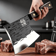 Plys Meat Cleaver Heavy Duty Butcher - Axe Bone Knife 6.5 Inch Balde, Bone Knife for Meat Cutting Axe Bone Chopper, Stainless Steel Thicken Blade Wood Hand Gift Box for Men
