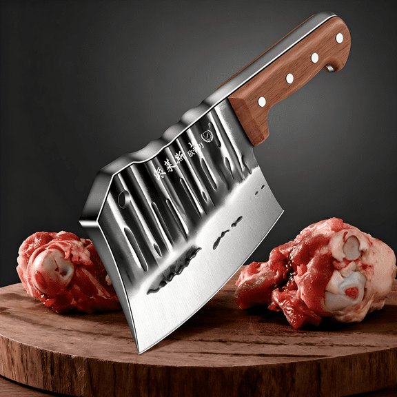Plys Meat Cleaver Heavy Duty Butcher - Axe Bone Knife 7.48 Inch Balde, Bone Knife for Meat Cutting Axe Bone Chopper, Stainless Steel Thicken Blade, Gift Box for Men