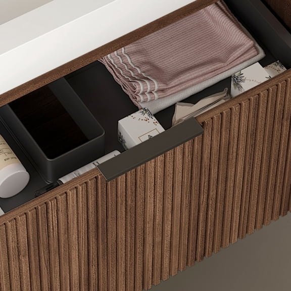Plywood - Built Cabinet, Hard and Reliable | Functions as a Bathroom Storage Solution with Open Shelf | Experience Quick Installation and Durable Use