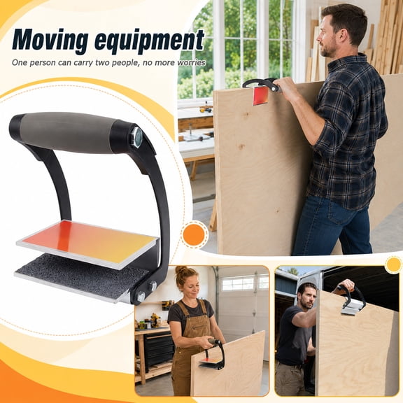 Plywood Carrying Tool Plywood Carrier with Rubber Grip Handle Non Slip Pads Panel Lifter Sheet Lifter Construction Tool for Home Renovation 1 Pack