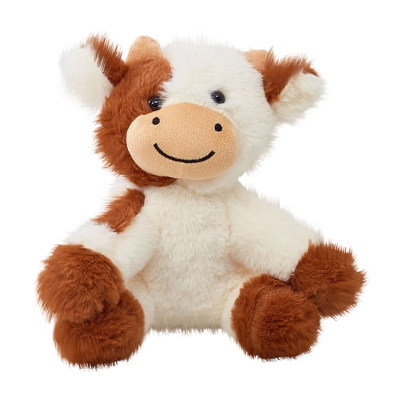 Plyzle 22cm Cute Cow Plush Toy Soft Stuffed Animal Baby Gift for Kids Birthday Christmas Present
