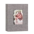 thumbnail image 1 of Plyzle 8-Style Cloth-Cover Gril Photo Album with Canvas Cover & Window - Holds 100 4R (6x4 Inch) Photos, Archival Quality for Memories, Wedding & Family Gift, 6.5x4.9x2 Inch, 1 of 6