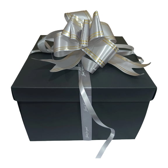 Plyzle Collapsible Gift Box Set, Sturdy Cardboard with Decorative Ribbons, Up to 21.6in Expandable Size, Birthday & Anniversary Surprise Gift for Gift-Givers