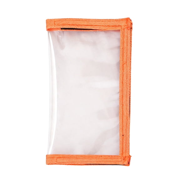 Plyzle PVC Fishing Lure Storage Bag, Transparent Tackle Organizer Box with Reinforced Edges for Baits and Gear, 7.87 in,Orange