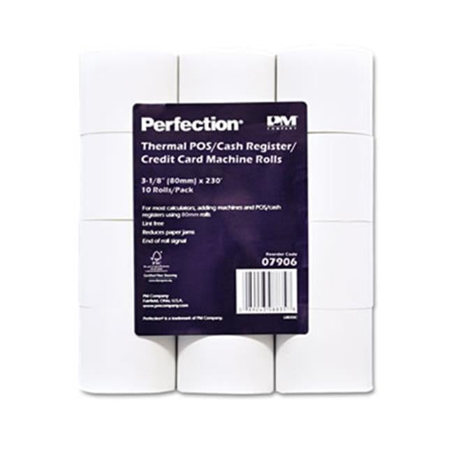National Checking 1-Ply White Thermal Cash Register Tape Rolls - 200'L X 3 1/10"W - View #4