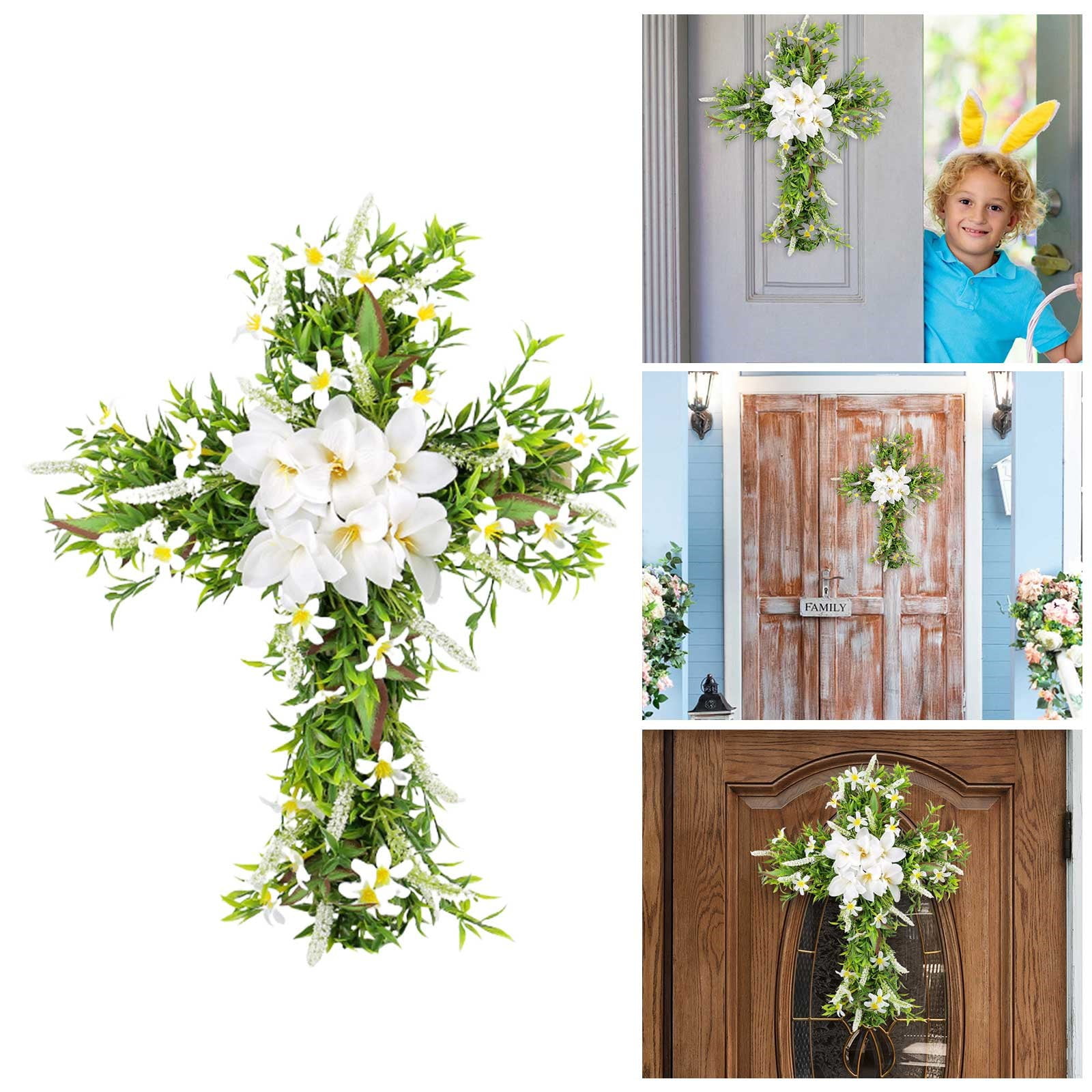 Pmars 2024 Easter Lily Garland Door Hanging Decorative Easter Wreath