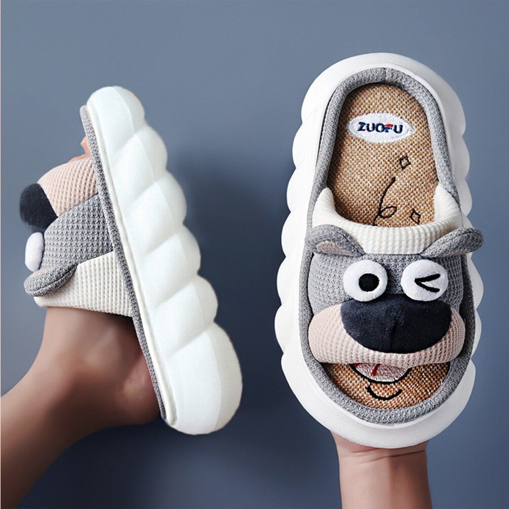Pmoiste House Slippers for Women Platform Slides Cute Animal Bear Slipper Soft Memory Foam Non ...