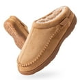 thumbnail image 1 of Pmoiste Mens Moccasin Slippers Soft Suede Comfy Memory Foam Warm Winter Plush Casual Male Slipper, 1 of 7