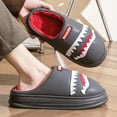 thumbnail image 1 of Pmoiste Women House Slippers Cute Shark Pattern Platform Comfort EVA Couple Shoes Warm Winter Memory Foam Bedroom Slipper, 1 of 6