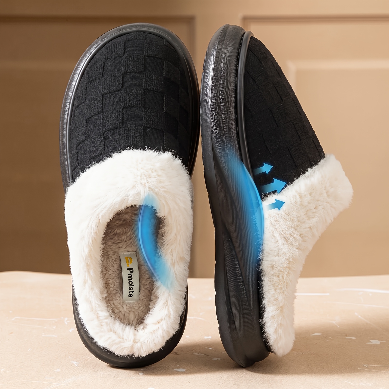 Pmoiste Unisex Furry Slippers Arch Support EVA Memory Foam Warm Winter Family Slippers: What to Expect