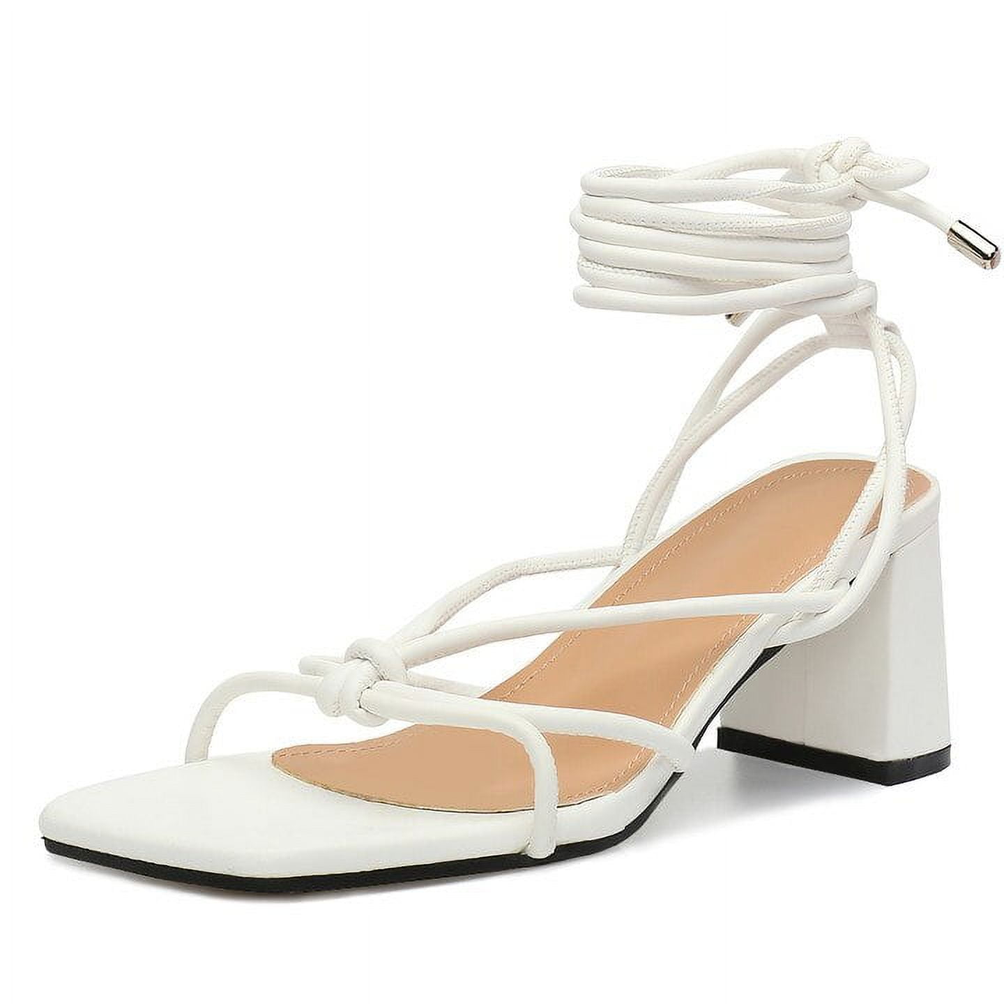 Square Toe Chunky Heel Gladiator Sandals for Women main image 1