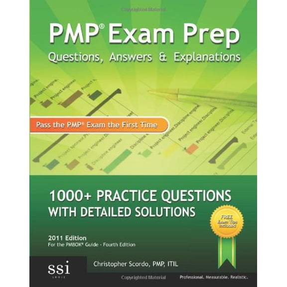 Pre-Owned PMP Exam Prep Questions, Answers, and Explanations : 1000+ PMP Practice Questions with Detailed Solutions (Paperback) 9780982576809