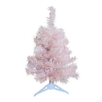 Pmrith 17.73 Inchs Tabletop Mini Pink Christmas Tree Small Artificial Christmas Tree for Christmas Desktop Home Walkway Indoor Decoration