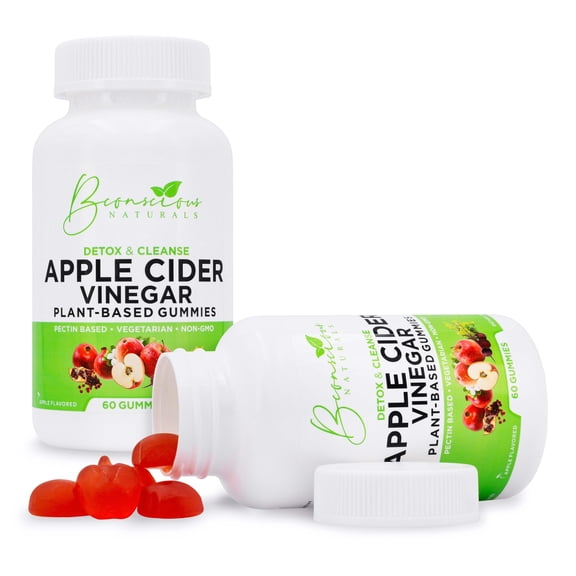 Bconscious Naturals PMS Relief Plant-Based Apple Cider Vinegar Gummies Natural Relief for PMS Symptoms  Support Your Body, Balance Your Hormones