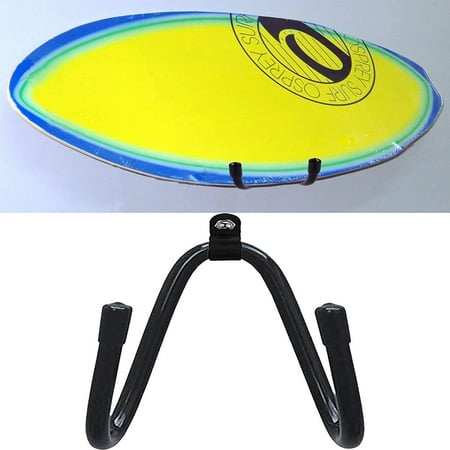 Pmsanzay Surfboard Wall Mount Rack, for Ski and Snowboard Storage Rack, Wakeboard Wall Rack Display Mount, Skateboard Wall Hangers Holder - No More Than 20LB (10KG) - W/Hardware - Black