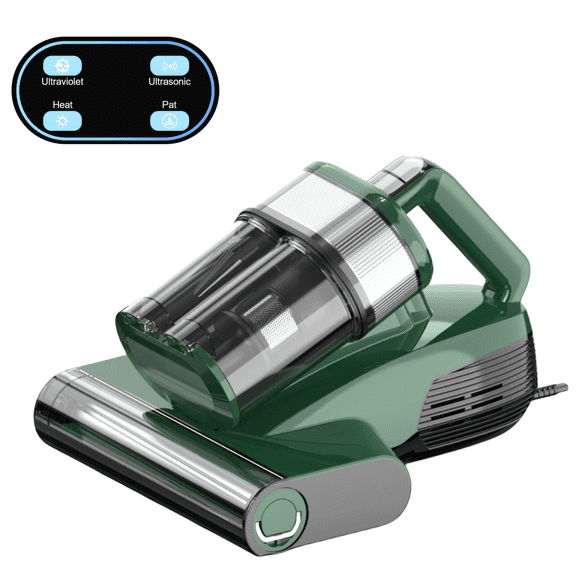 Maircle Mattress Vacuum Cleaner with UV Light, Bed Vacuum with Dust Detection, 18KPa Handheld Vacuum with LED Display, 40,000 Beats/Min Tapping, 150F Heat, HEPA Filter for Bed, Couch