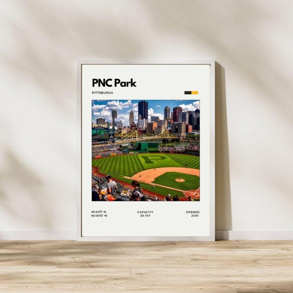Pnc Park Pittsburgh Pirates Stadium Print Baseball, Unframed Poster