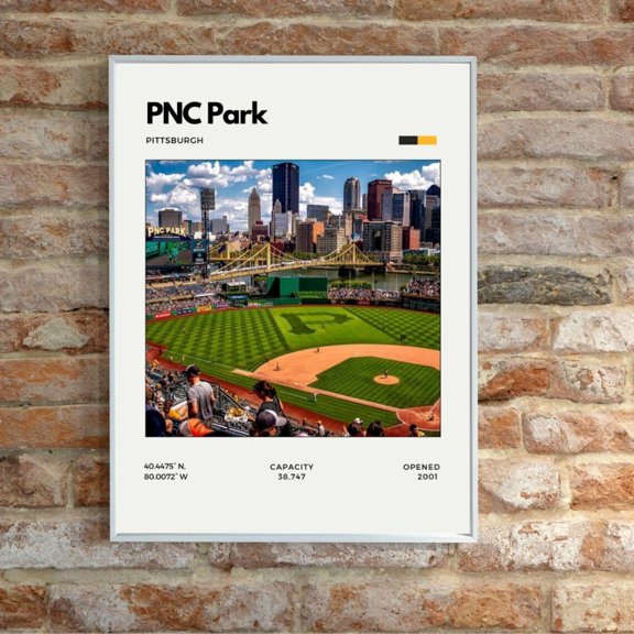 Pnc Park Print Pittsburgh Pirates Stadium Baseball, Unframed Poster