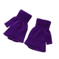 thumbnail image 1 of Pnellth 1 Pair Half-finger Gloves High Elastic Comfortable Lint Free Anti-slip Windproof Winter Gloves for Riding, 1 of 7