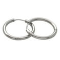 thumbnail image 1 of Pnellth 1 Pair Stainless Steel Punk Unisex Ear Hoop Circle Earrings Jewelry Gift Silver, 1 of 8
