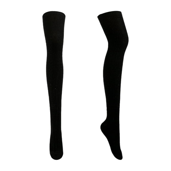 Pnellth 1 Pair Women Socks Jacquard Thigh High Over Knee Stockings Stretchy Japanese Style Autumn Winter Socks for Daily Wear