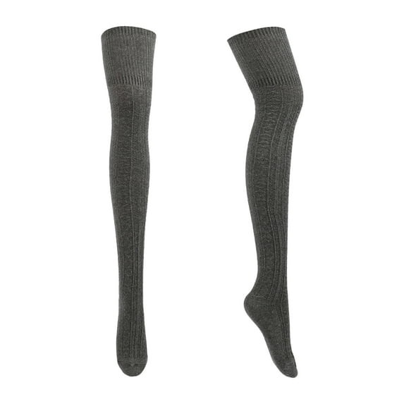 Pnellth 1 Pair Women Socks Jacquard Thigh High Over Knee Stockings Stretchy Japanese Style Autumn Winter Socks for Daily Wear