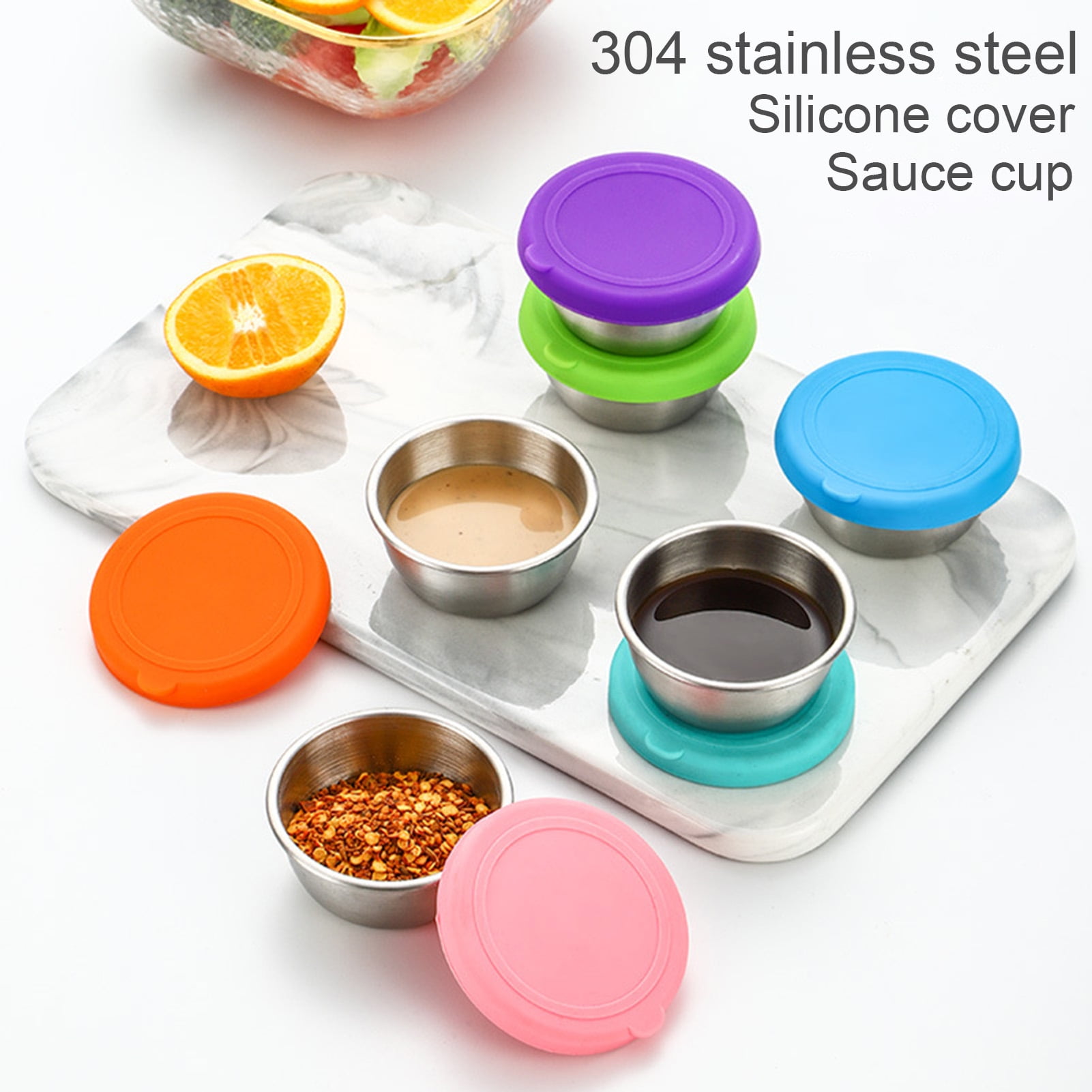 Comfy Package 4 Oz Sample Cups Small Plastic Containers with Lids, 50-Pack