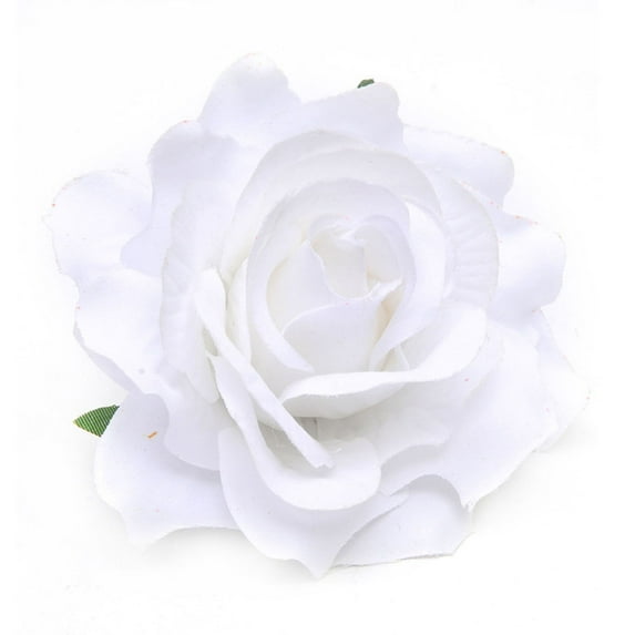 Pnellth 1Pc Hair Clip Reusable Rose Flower Shape Metal Rose Flower Hair Clips for Dating White