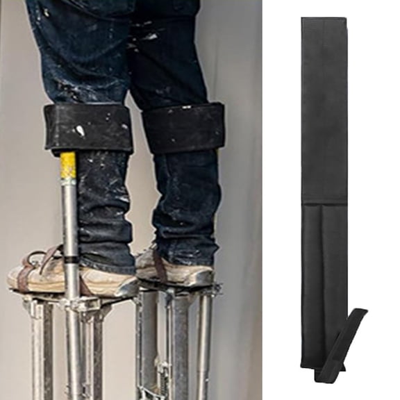 Pnellth 2Pcs Drywall Stilt Straps Universal Fit Durable Nylon Material Comfortable Secure Fastener Tape Fixing Adjustable Thickened Padded Stilt Straps