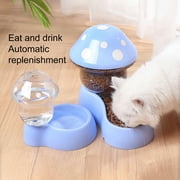 Pnellth 500ML/1.8L Cat Food Feeder Automatic Replenishment Mushroom Shape Pet Cat Water Food Container Pet Supply