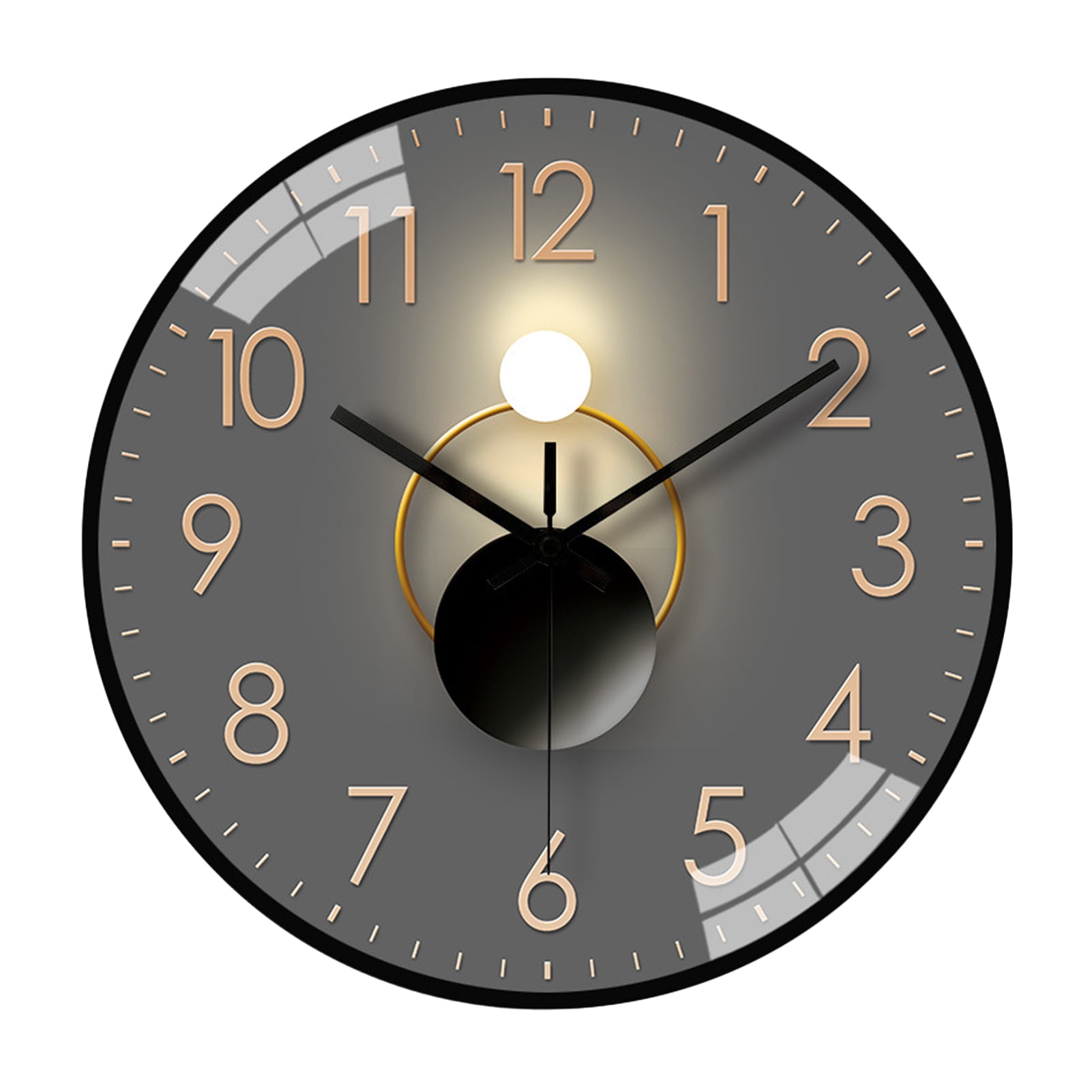 Pnellth 9.06" Quartz Modern Indoor Wall Clock, Silent Mechanism