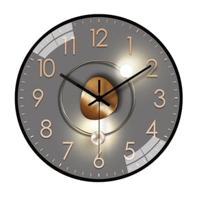 Pnellth 8" Modern Geometric Theme Indoor Wall Clock, Silent Mechanism