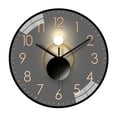 thumbnail image 1 of Pnellth 9.06" Quartz Modern Indoor Wall Clock, Silent Mechanism, 1 of 8