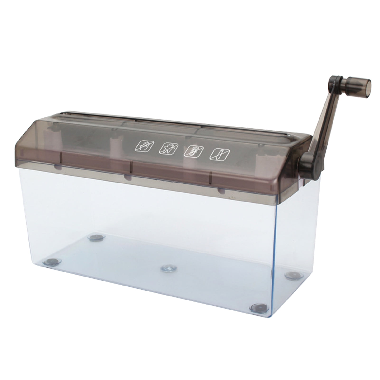 Pnellth A4 Paper Hand Shredder Portable Paper Shredder Manual Shredder 3mm Strip Cut Transparent Window Documents Paper Cutting Tool Home Office Stationery