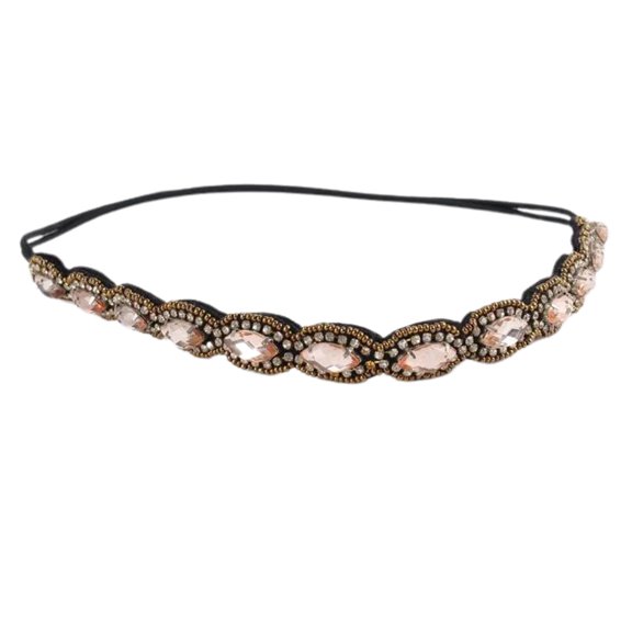 Pnellth Beaded Elastic Headband Pull-free Hair Exquisite Craftmanship Hair Accessories Elastic Beaded Women Headbands for Girl