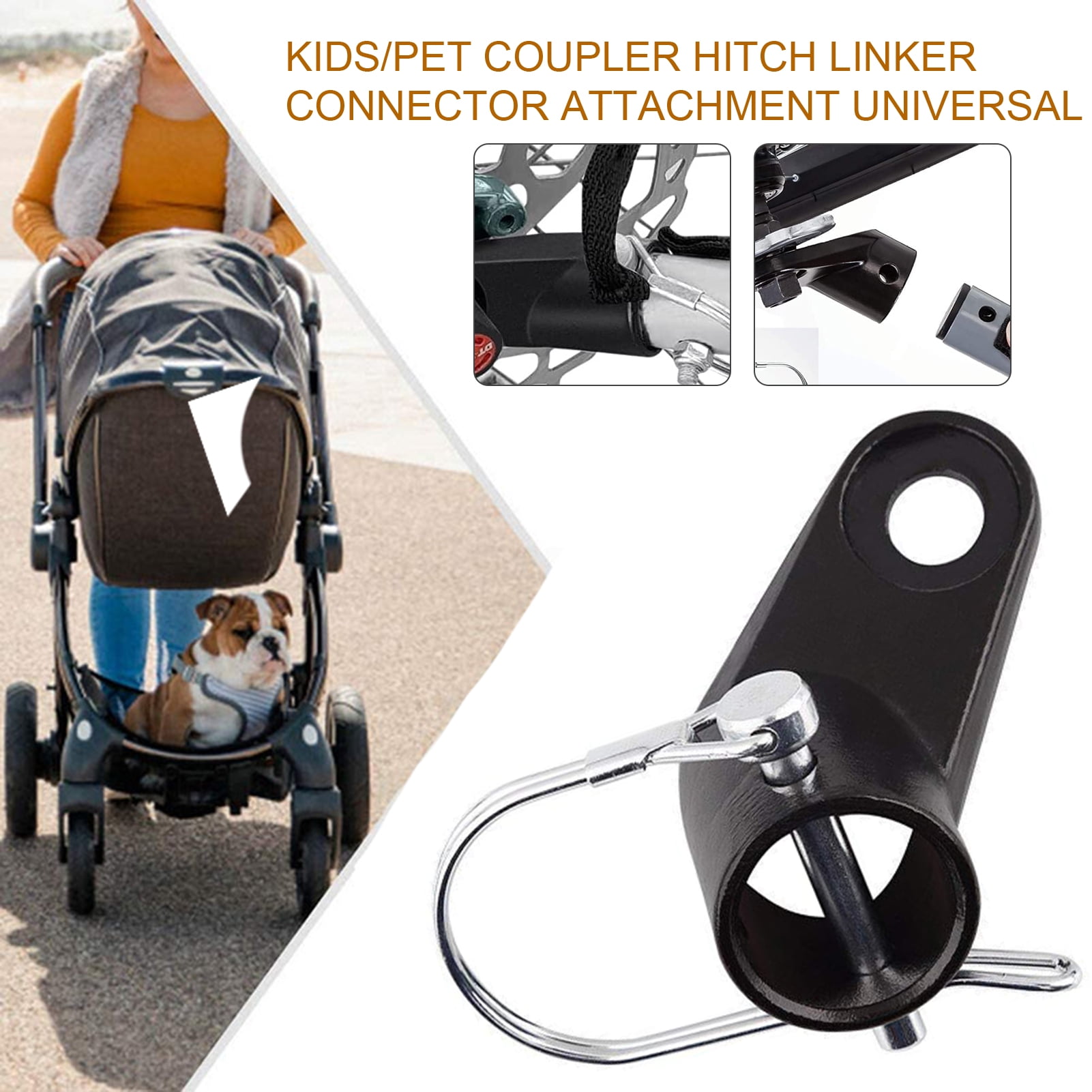 Dog attachment for baby fashion stroller