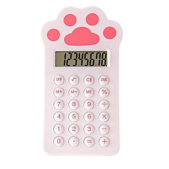 Pnellth Calculator Cartoon Carrot Strawberry Cat Paw Shape Calculator Compact Portable Mini Calculator for School Office