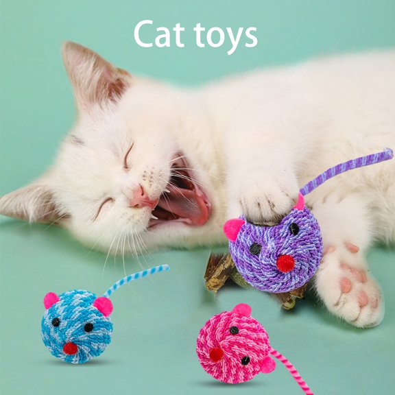 Pnellth Cat Toy Bite Resistant Interactive Portable Mouse-shaped Dog Interactive Toy