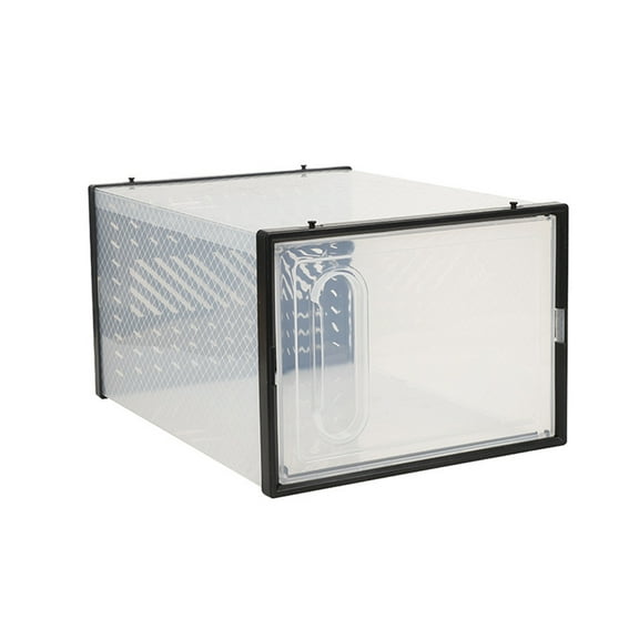 Pnellth Clear Plastic Shoe Box Space Saving Stackable Shoe Storage Box Sneaker Container Case Bin with Lid Shoe Organizer for Closet