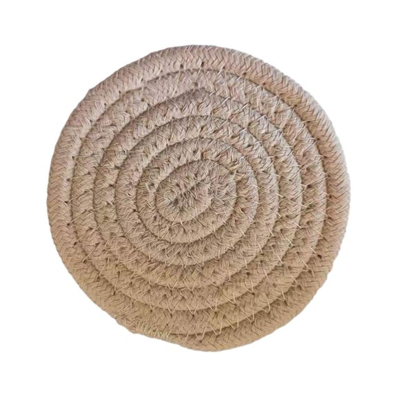 Pnellth Coaster Handwoven Cotton Coaster Heat-Resistant Kitchen Mats Table Protection Natural Cotton Hot Plate Mats for Cooking Baking Kitchen Counter Table