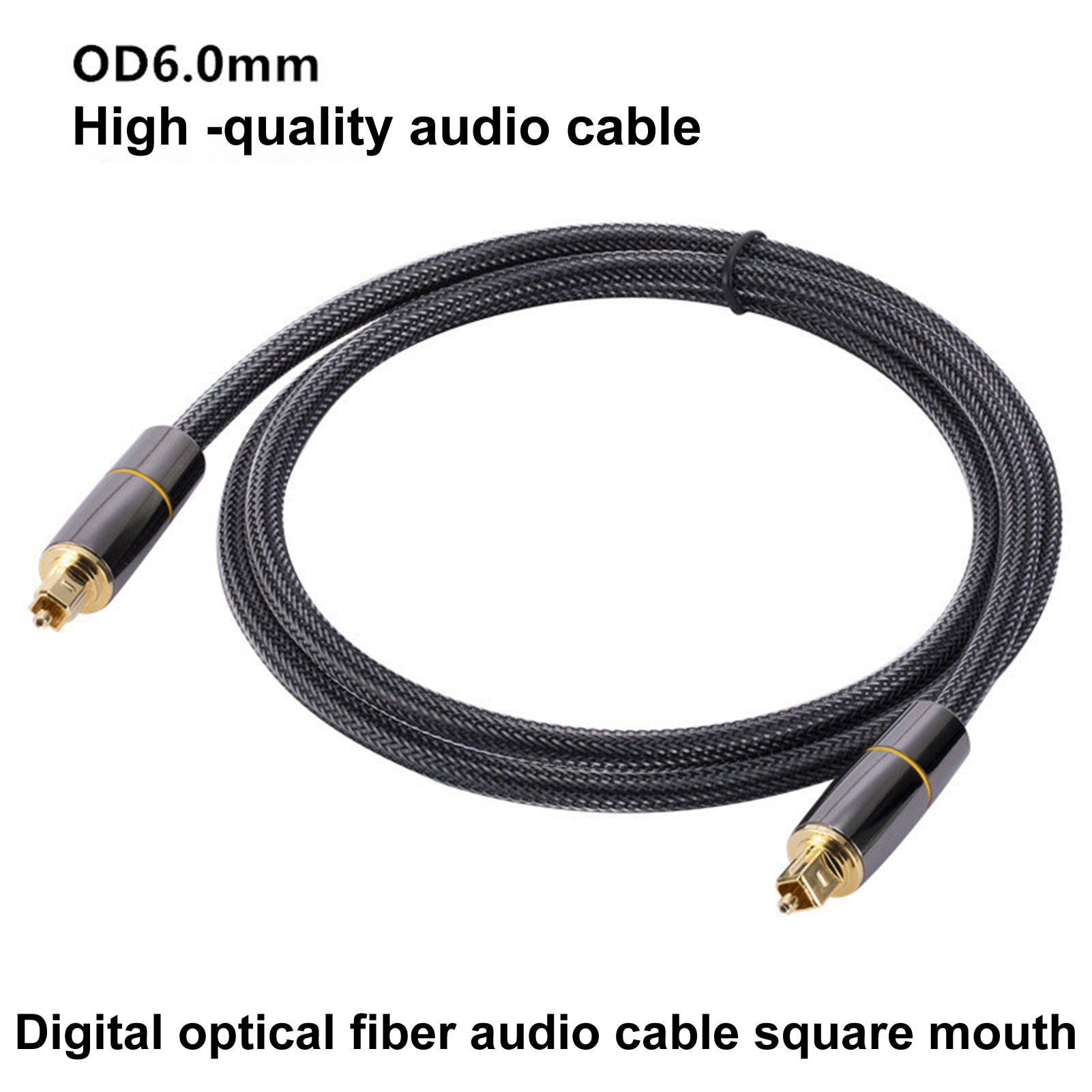 Pnellth Digital Optical Audio Cable Square Port SPDIF Cable 5.1 Channel