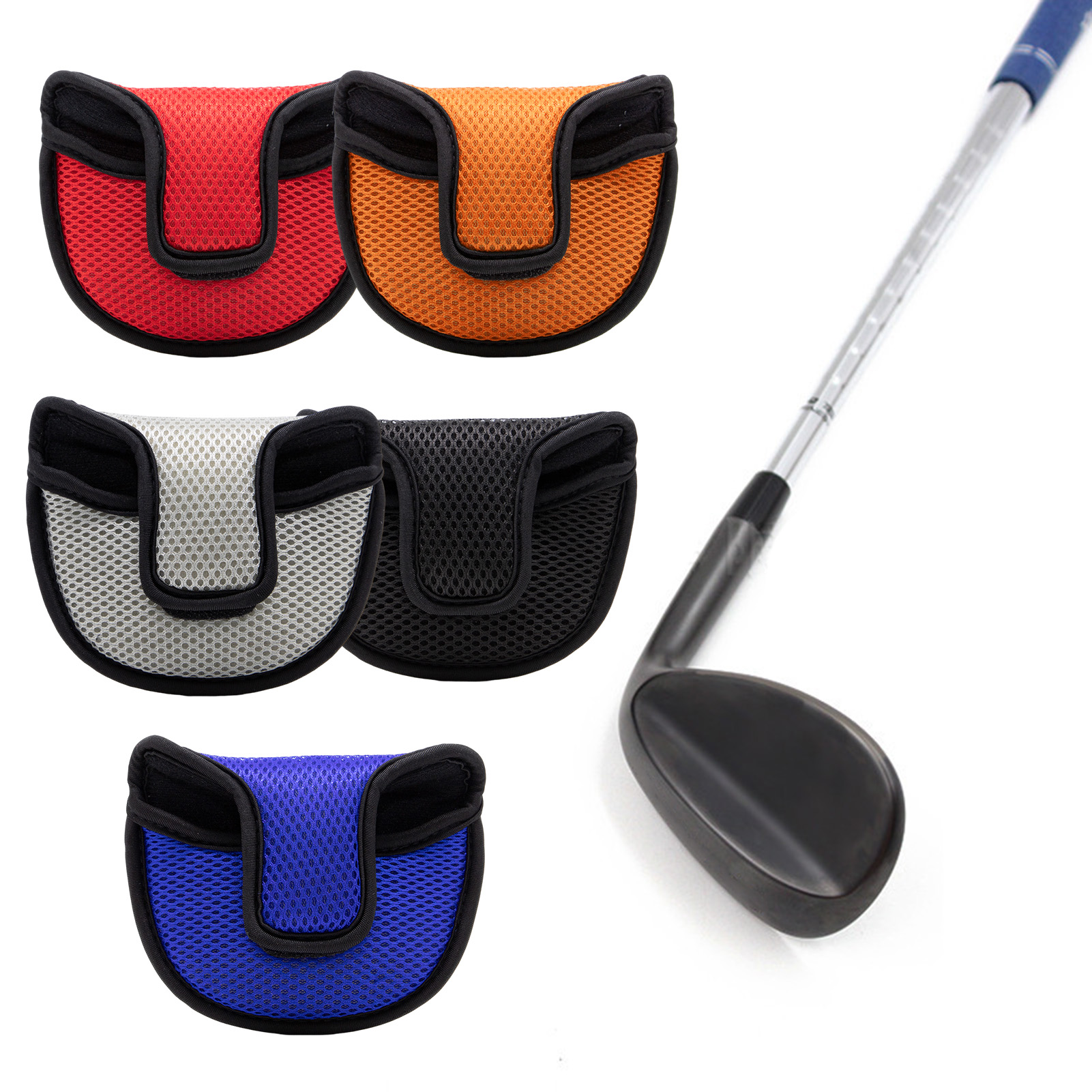 Pnellth Golf Putter Headcover Portable Mesh Head Cover Versatile Club