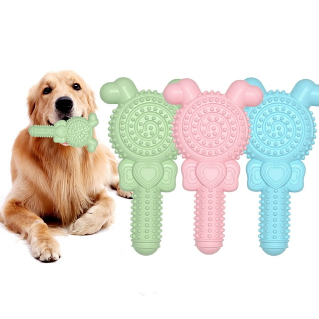 Pnellth Interactive Puppy Chew Toy Teething Dogs Dental Care Anxiety Relief Healthy Chewing