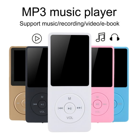 Pnellth MP4 Player with 16GB SD Card Lossless Music Built-in Speaker Voice Recorder High-Quality Sound Player