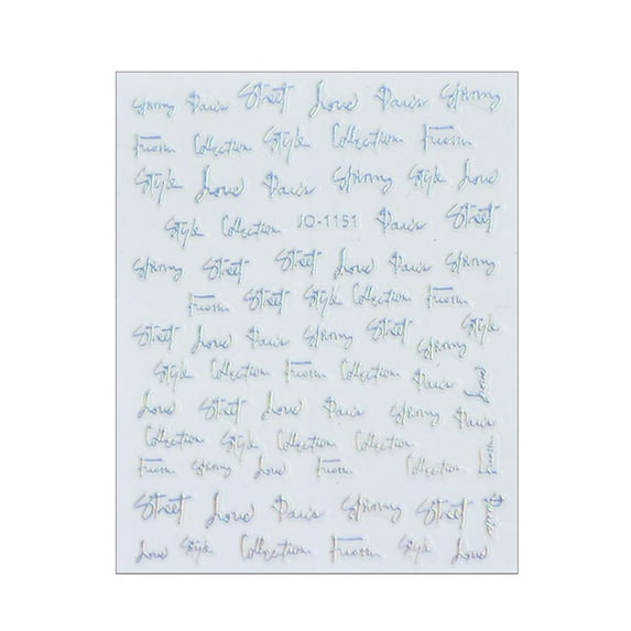 Pnellth Nail Art Sticker Easily Stick DIY Plastic Aurora Heart Nail Sticker for Women