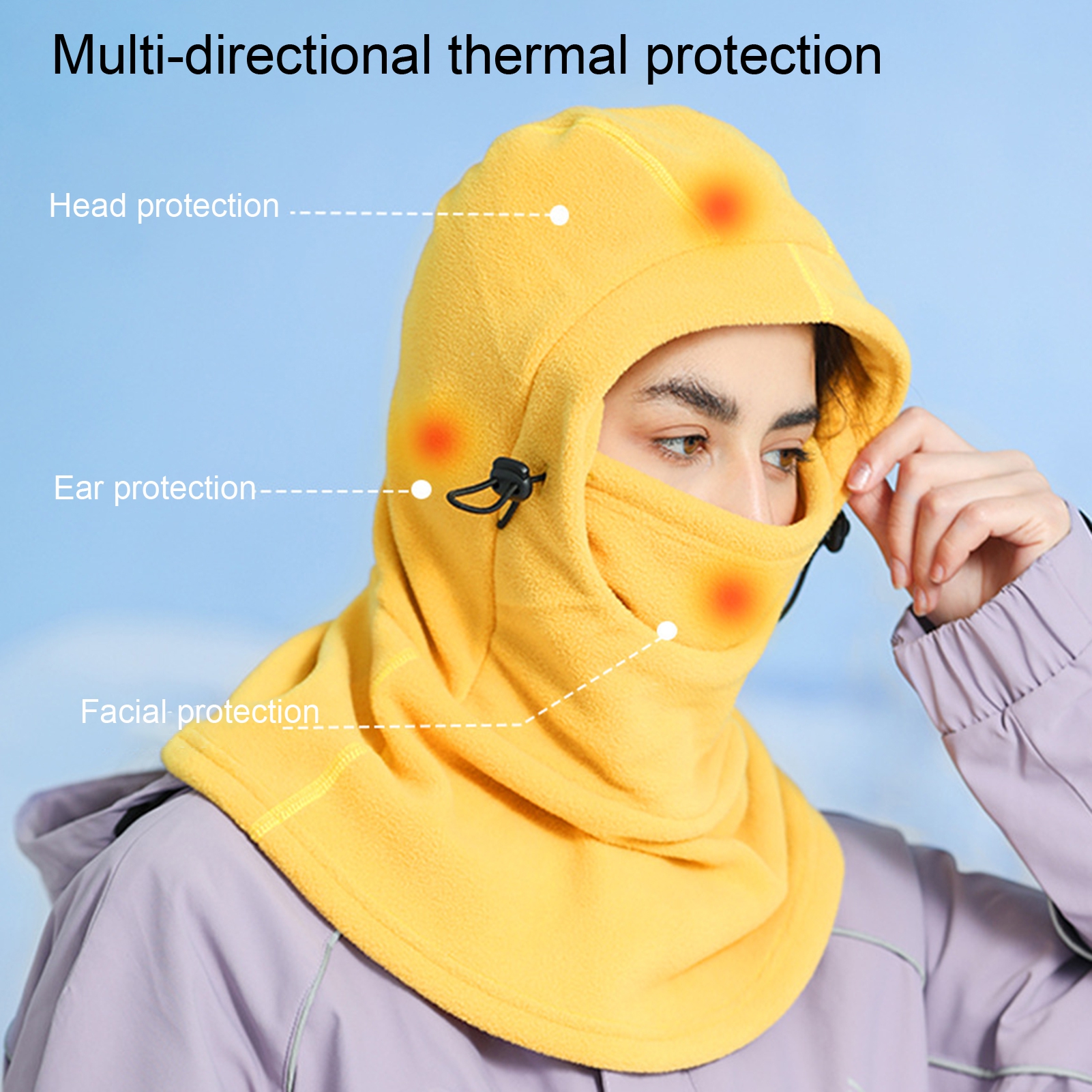 Pnellth Neck Warmer,Autumn Winter Warm Face Covers ,Hooded Hat Plush