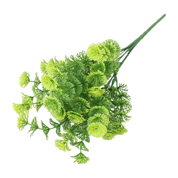 Pnellth Realistic Artificial Grass Decorative Delicate Natural 7 Fork Green Simulation Plant Home Decor Green